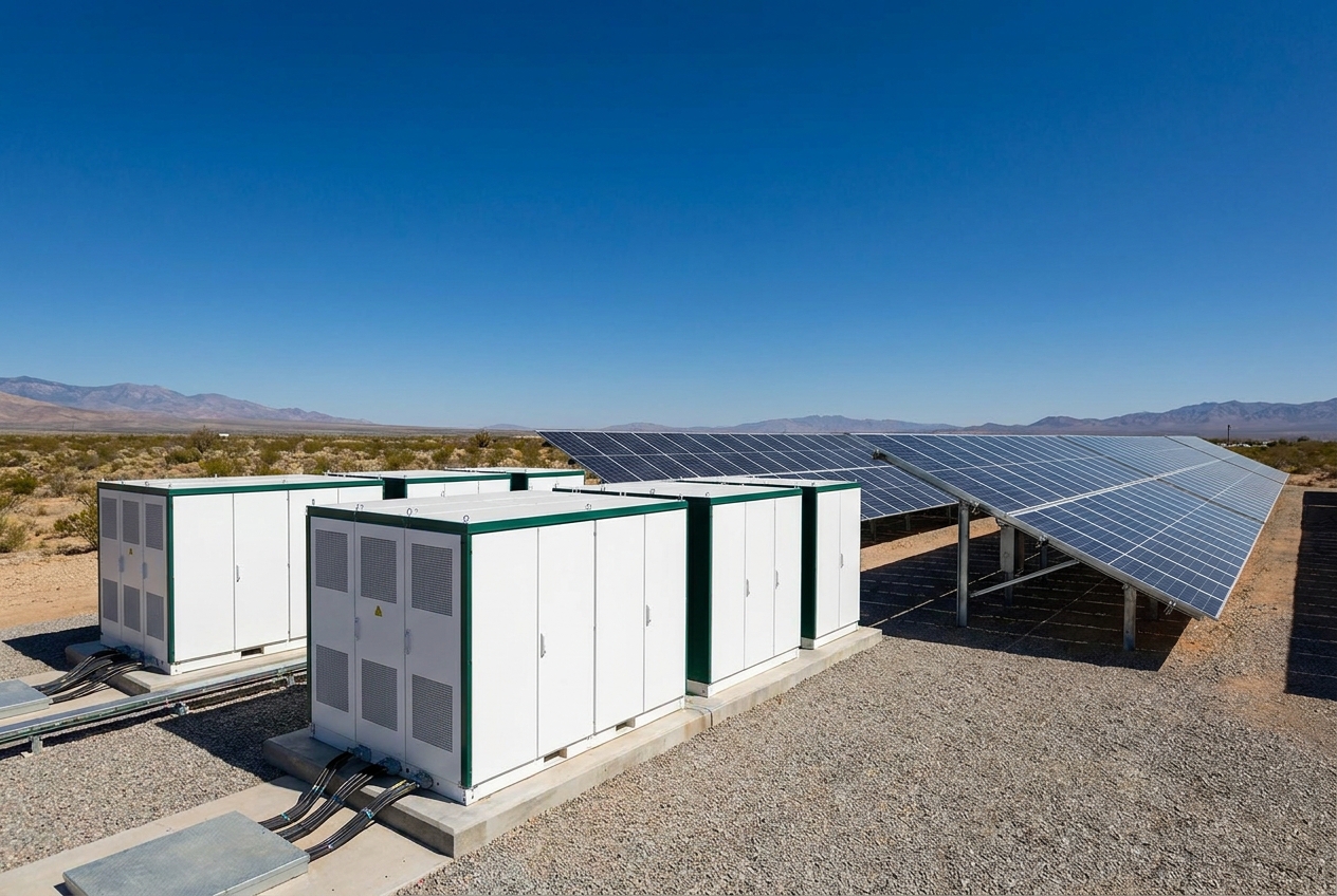 Solar arrays and battery storage powering GreenAIR compute